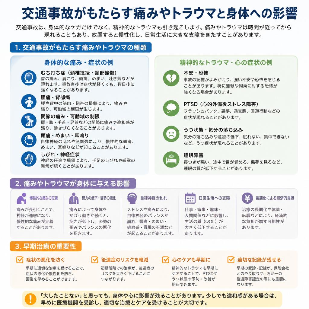 交通事故による痛みとは