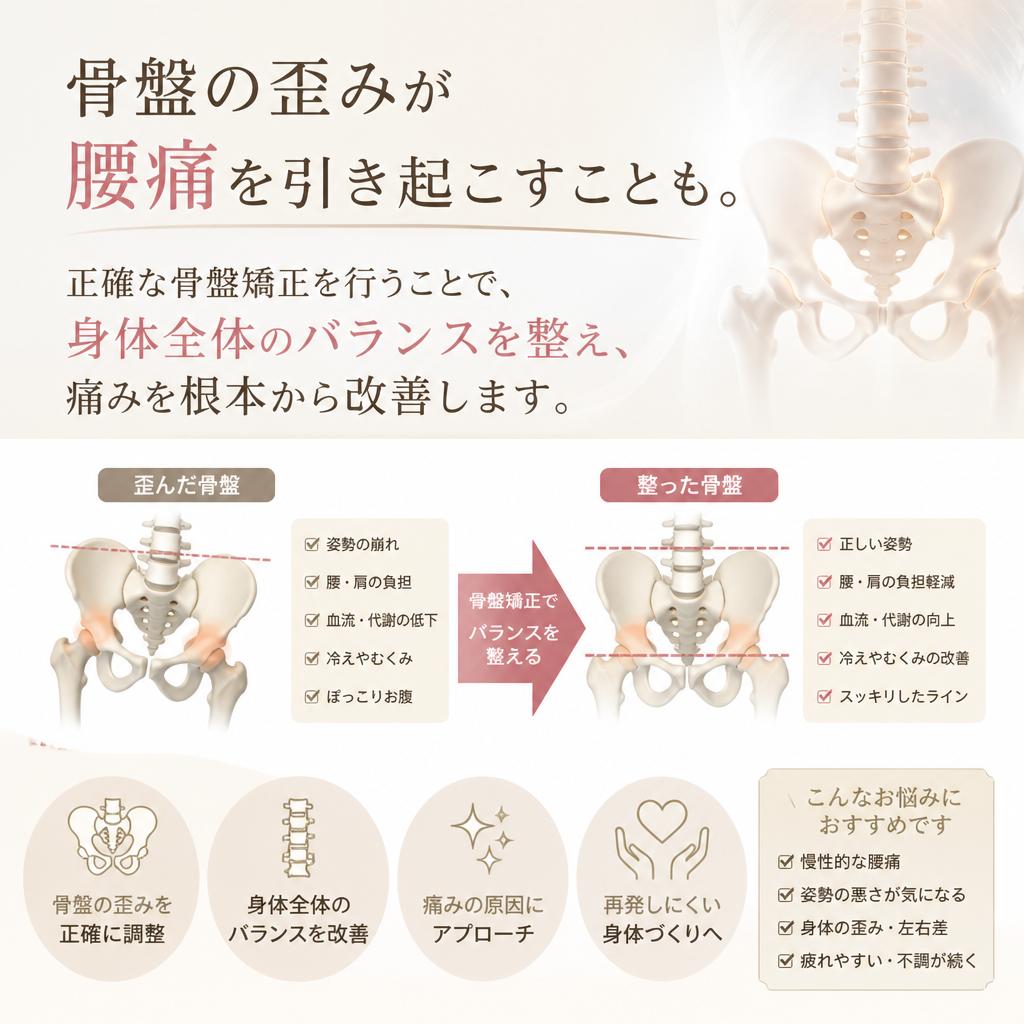 骨盤矯正でしっかりとしたサポート