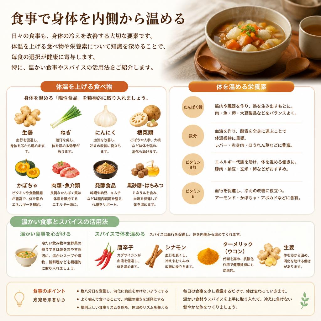 食事で体温を上げる