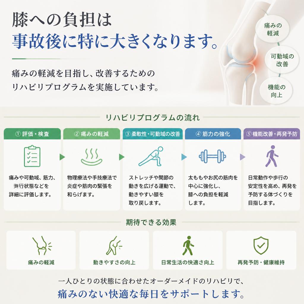 膝痛のリハビリサポート