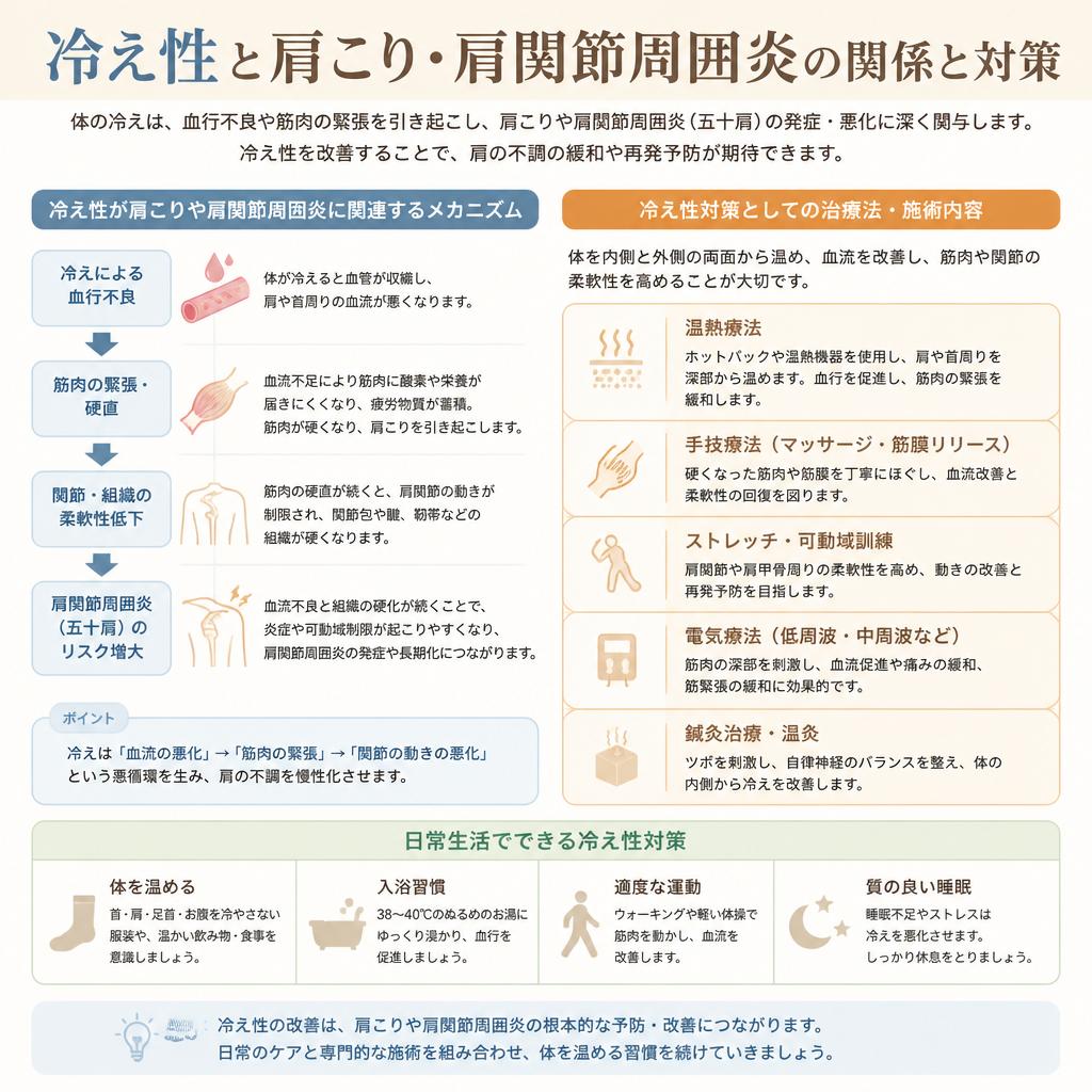 冷え性と肩こりの関係