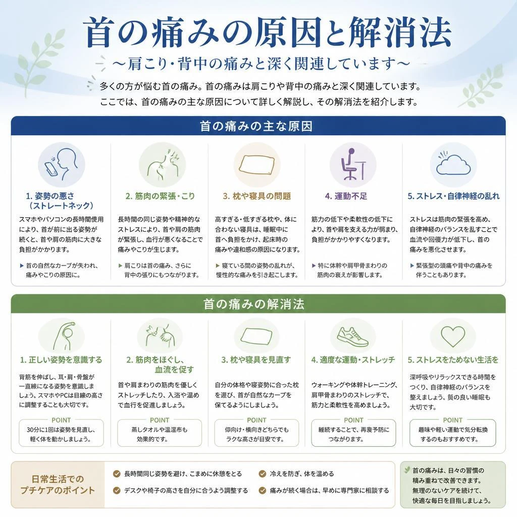 首の痛みとその原因とは？