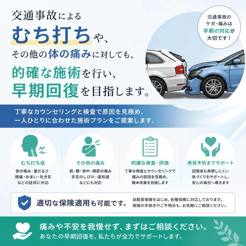 交通事故による痛みの治療