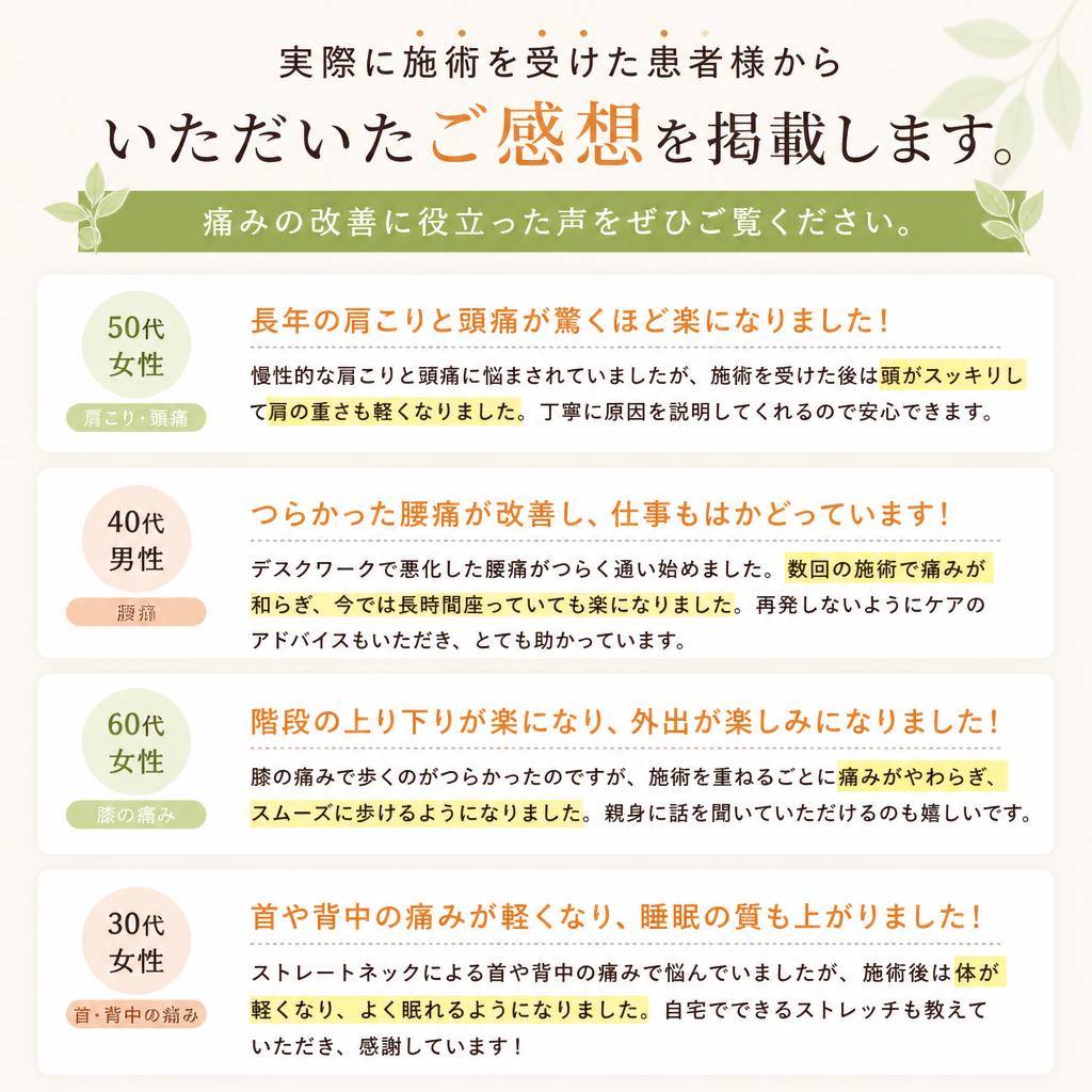 患者様の声