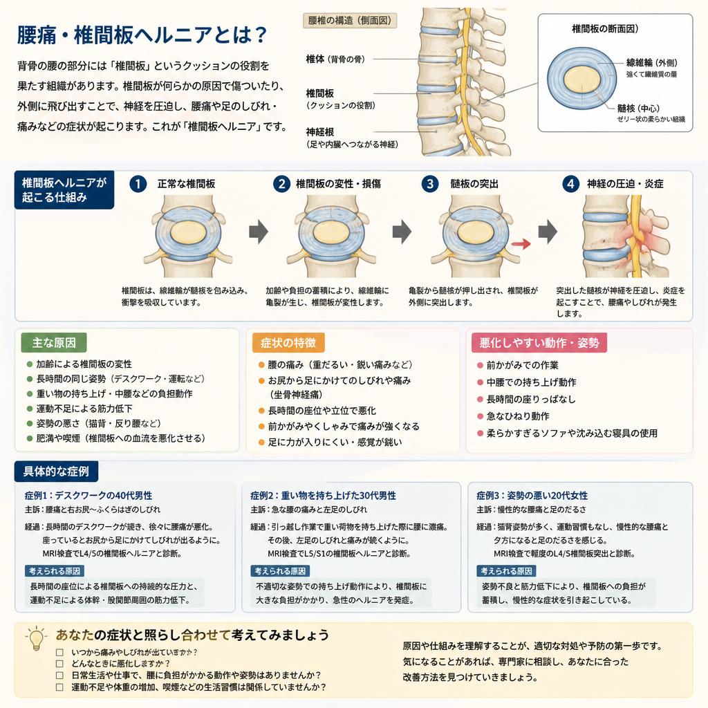 腰痛・椎間板ヘルニアのメカニズム