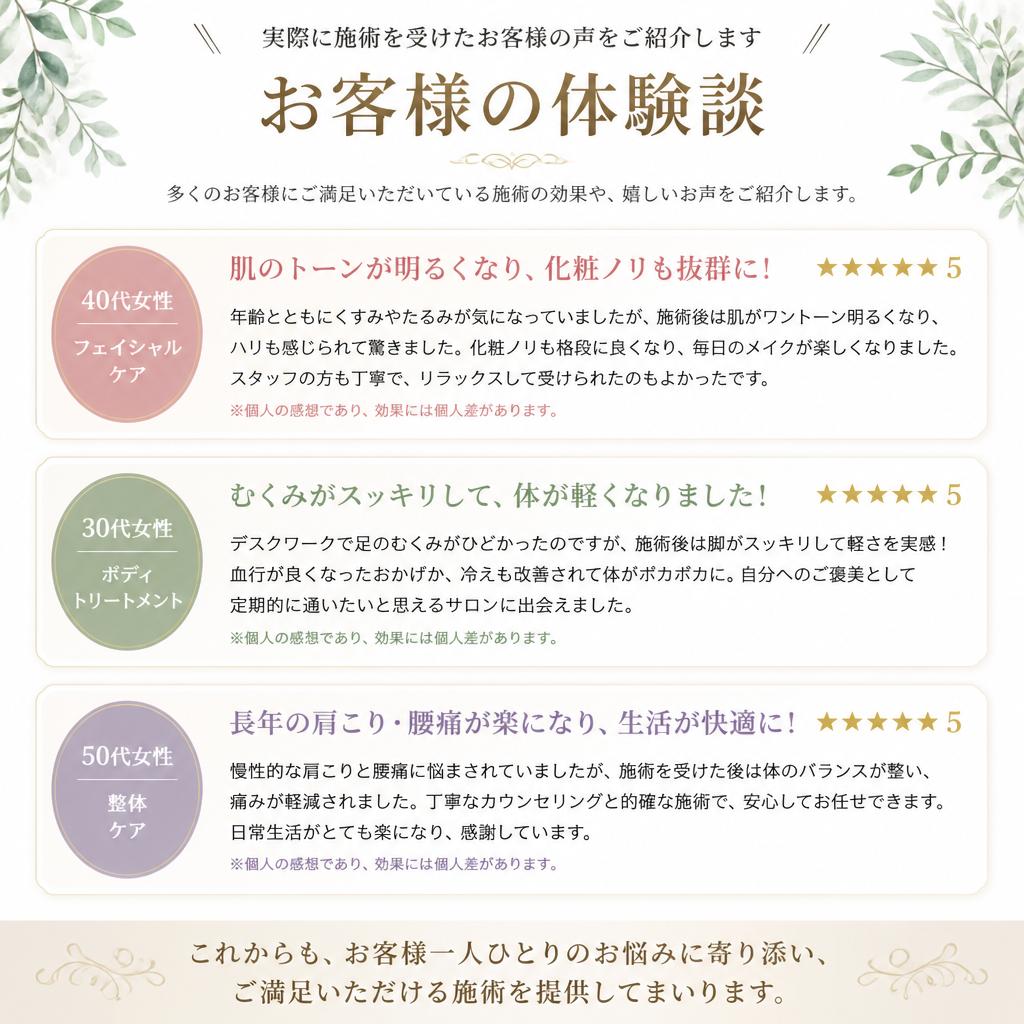 4. 体験者の声