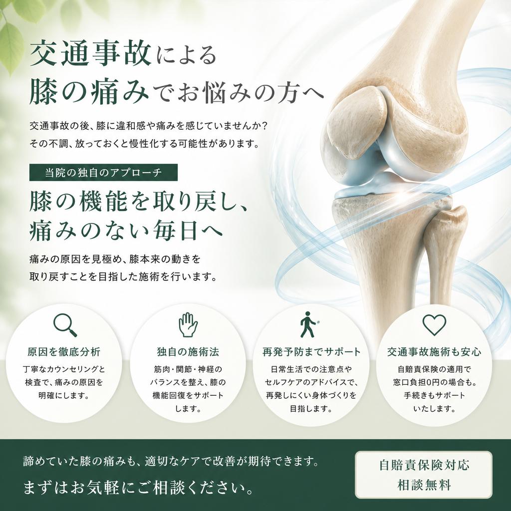 4. 膝の痛みを改善するための施術