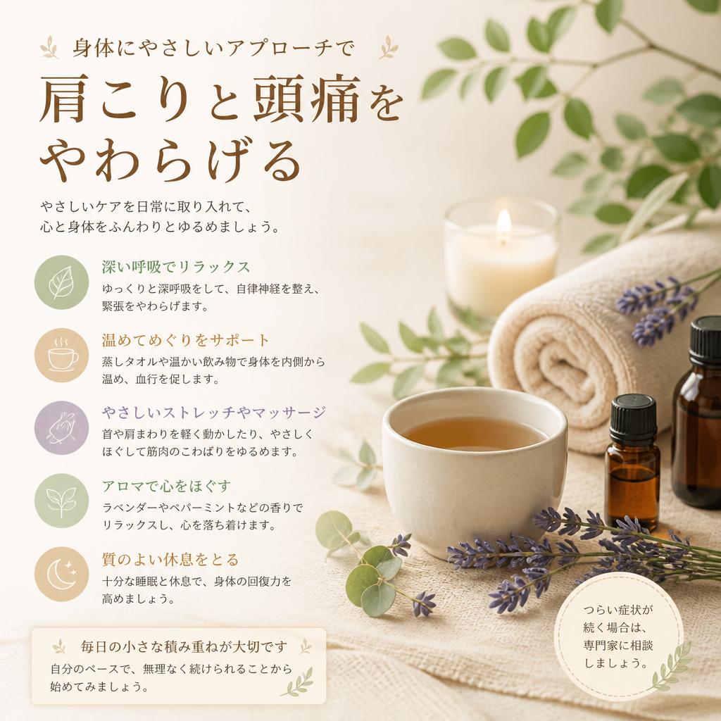 （目黒本町／整骨院／肩こり／頭痛）身体にやさしいアプローチで肩こりと頭痛をやわらげる