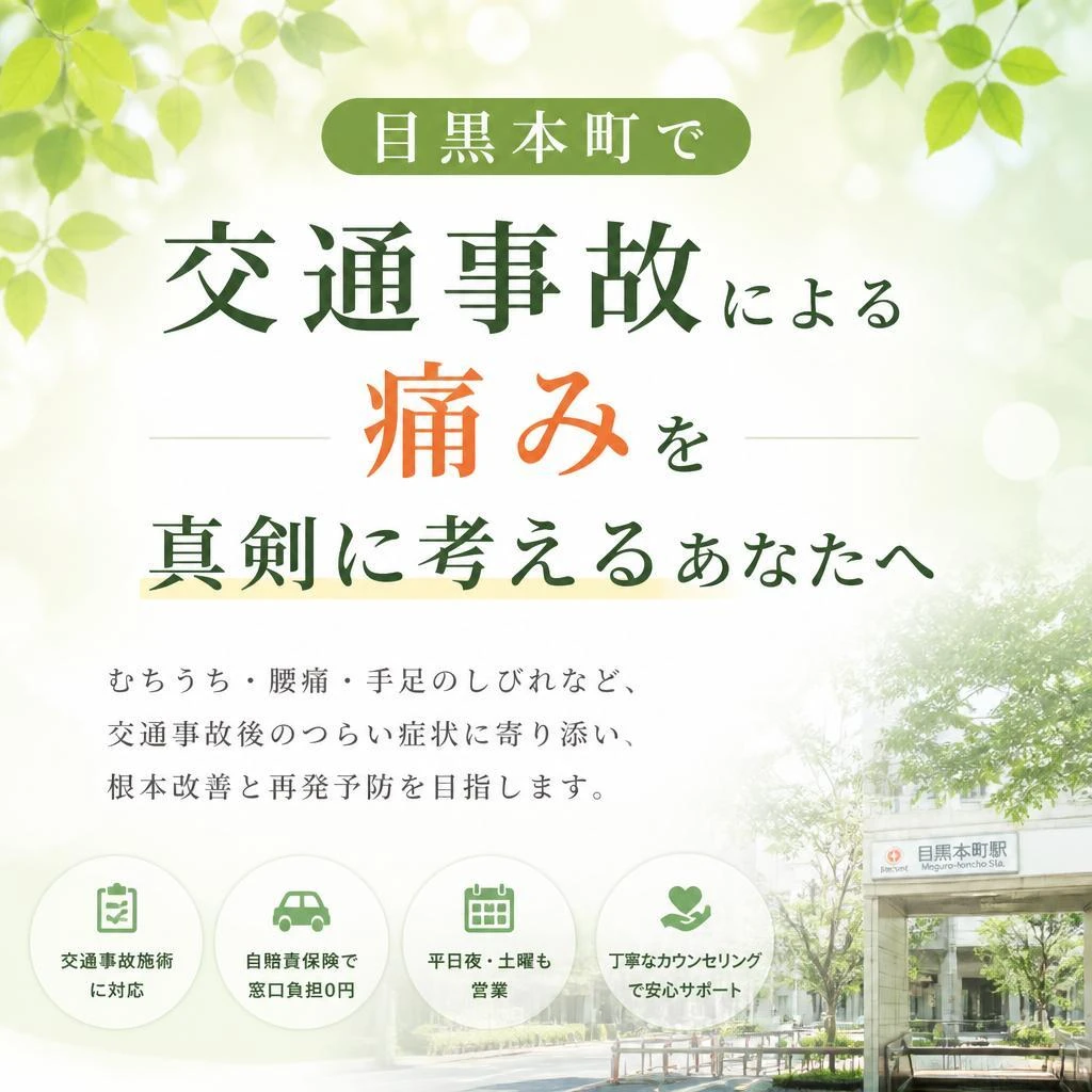 （目黒本町／整骨院／交通事故／膝の痛み）目黒本町で交通事故による痛みを真剣に考えるあなたへ