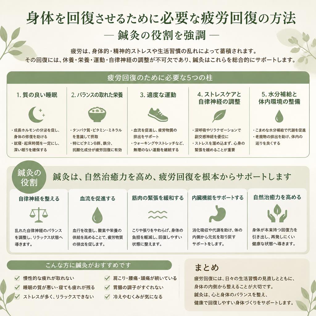 4. 疲労回復のためのアプローチ