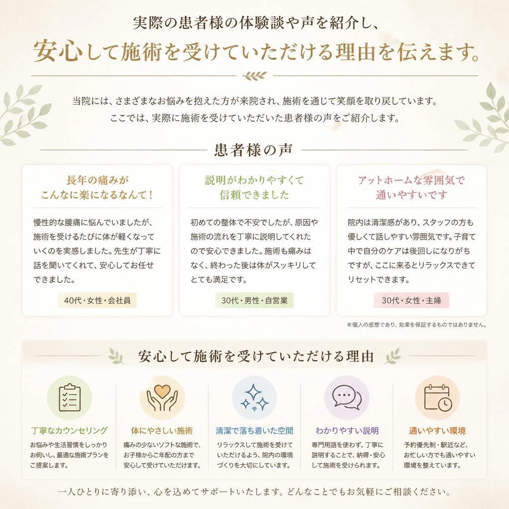 患者様の声
