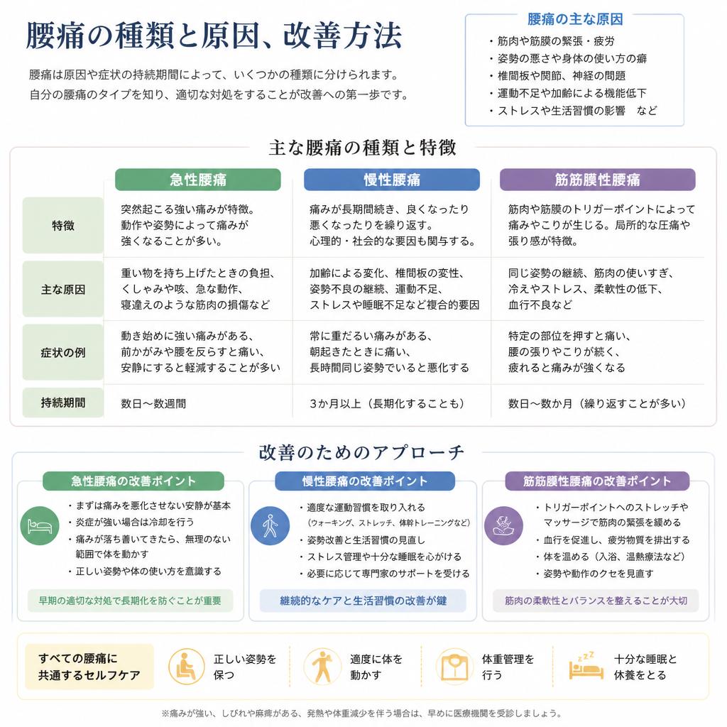 腰痛の種類と原因
