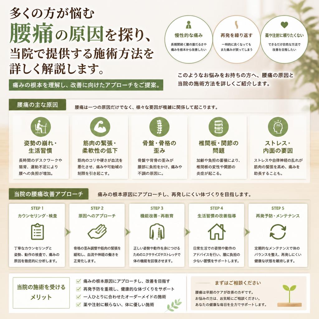 2. 腰痛の原因と解消方法